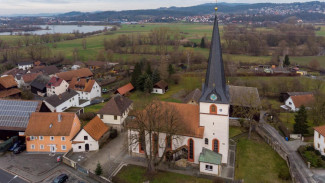 Melkendorf - St.-Aegidius-Kirche - von oben